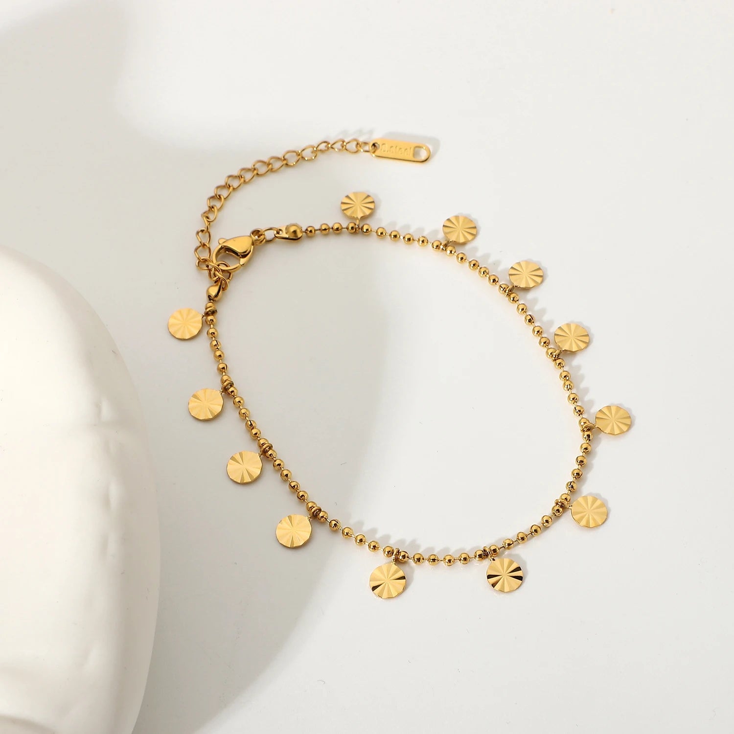 18k Gold Anklet | Waterproof PVD Processing with Petal Design 3