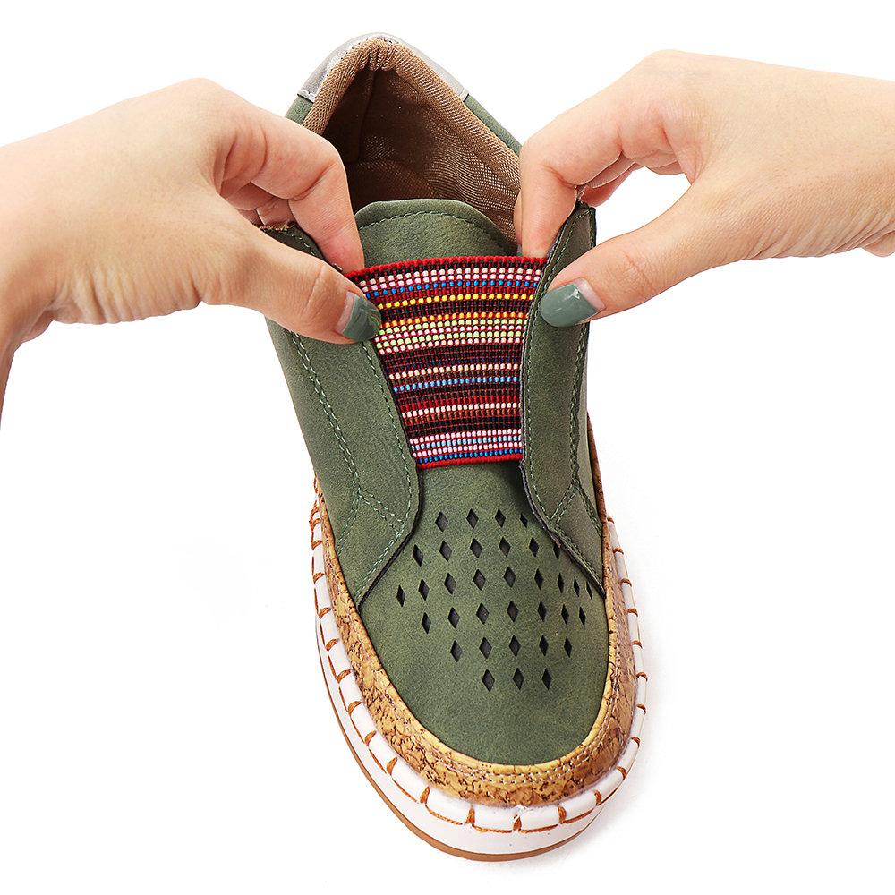 Mocassins plats décontractés et respirants à enfiler