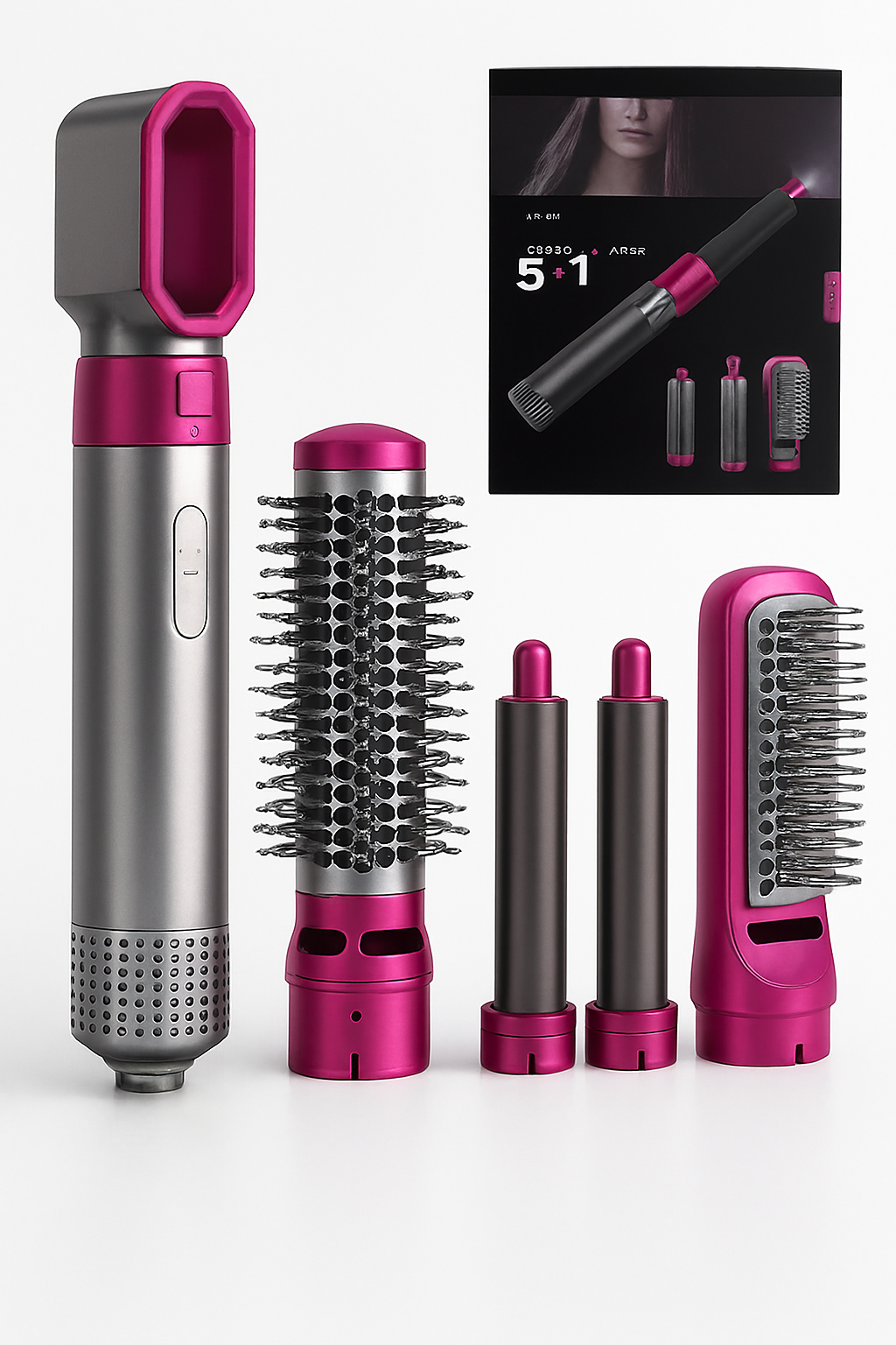 2-in-1 Hair Styler | Curling and Drying Attachments for Versatile Styling 2