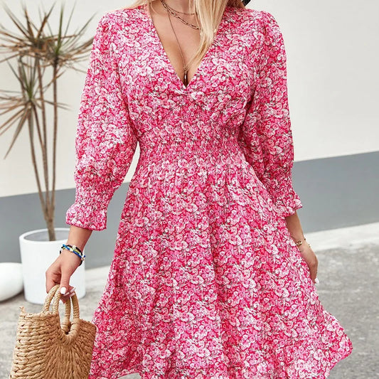 Robe à volants florale