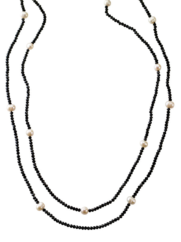Set di collana con cristalli e perle