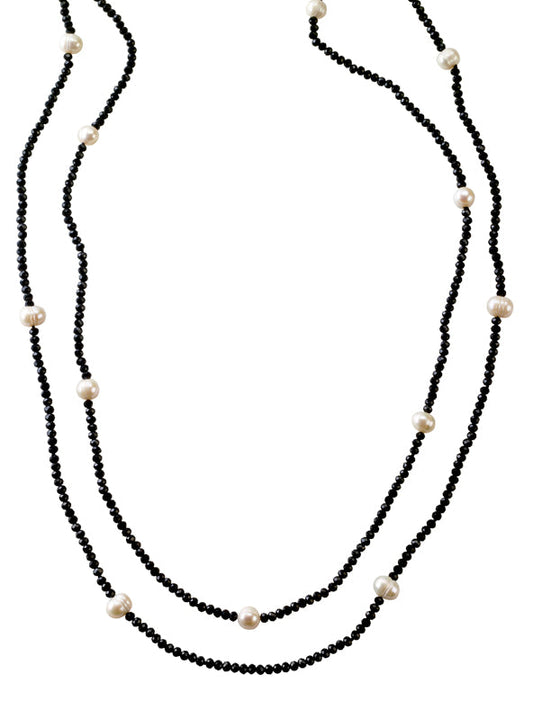 Set di collana con cristalli e perle
