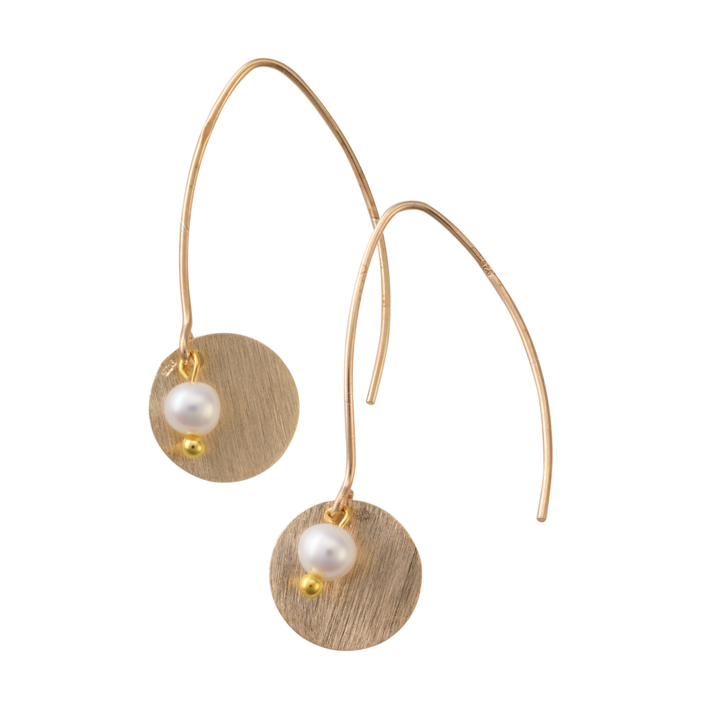 Orecchini a disco con perle di semina