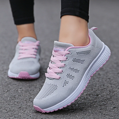 Breathable Mesh Flat Walking Shoes