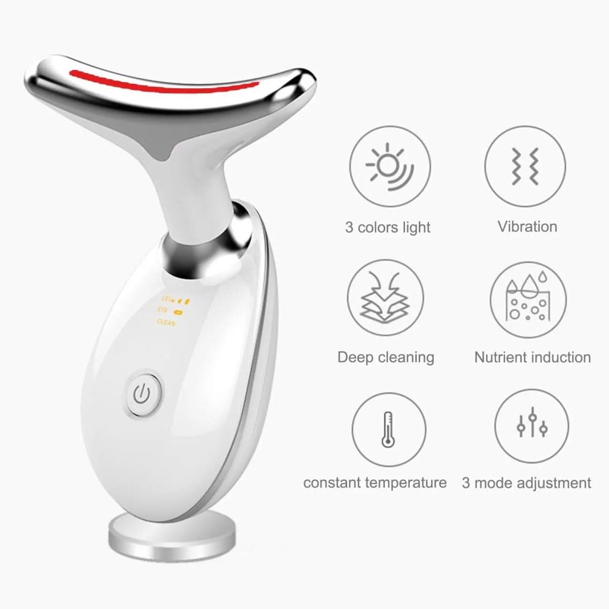 3-Mode Facial Care Device | Light, Vibration & Heat Therapy 3