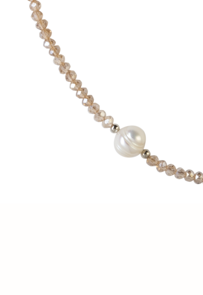 Set di collana con cristalli e perle
