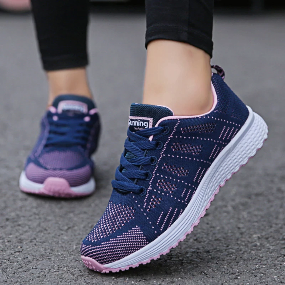 Breathable Mesh Flat Walking Shoes