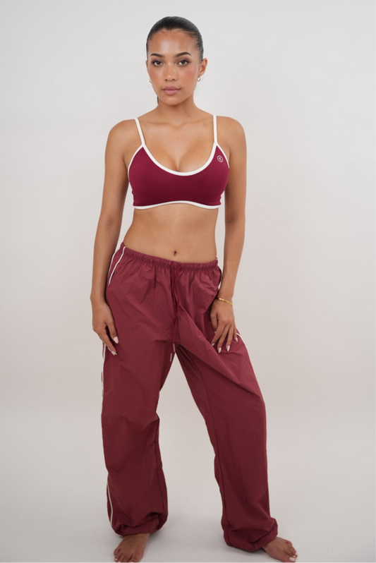 Pantalon Rouge Polyvalent Coupe Décontractée J'Accepte le Changement avec Grâce