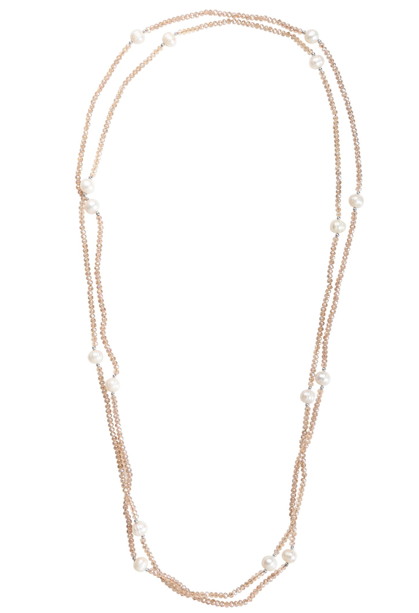 Set di collana con cristalli e perle
