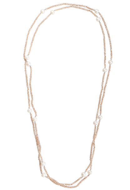 Set di collana con cristalli e perle
