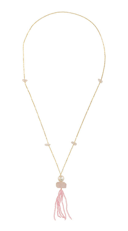 39" Tassel Necklace and Freshwater Pearl Necklace