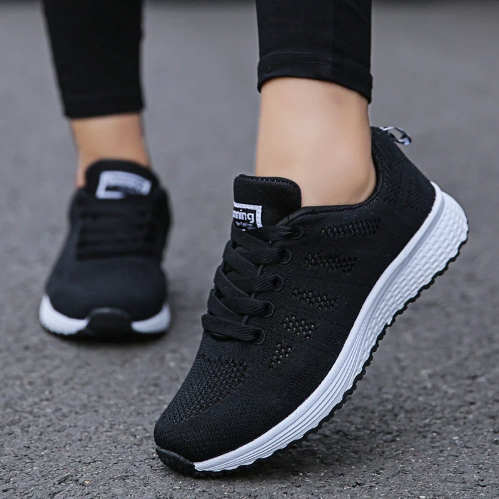Breathable Mesh Flat Walking Shoes