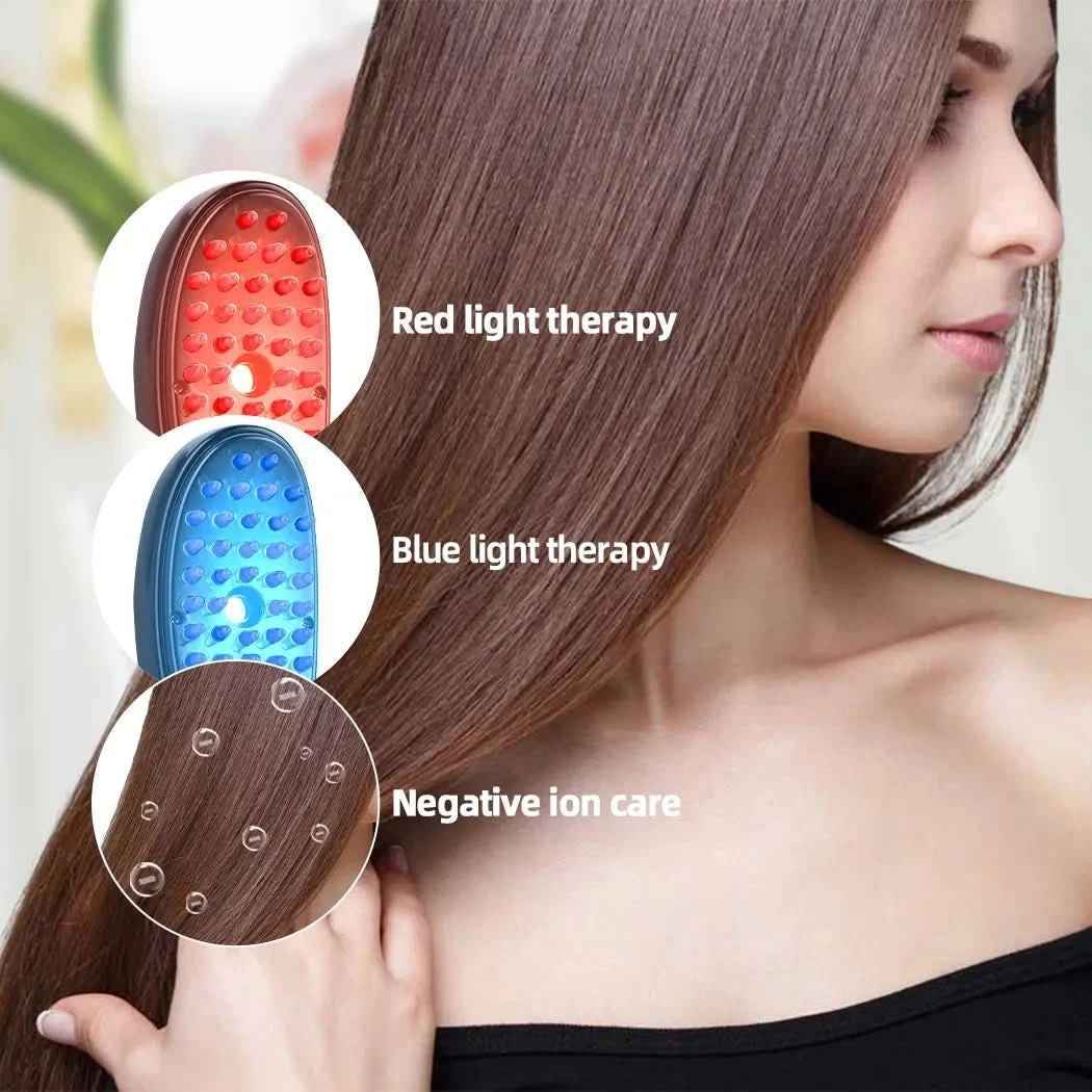 5-in-1 Hair Styling Comb | Scalp Massage, Oil Application & Light Therapy 5