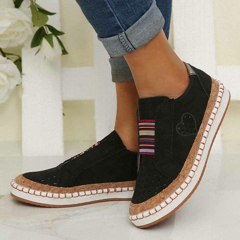 Mocassins plats décontractés et respirants à enfiler