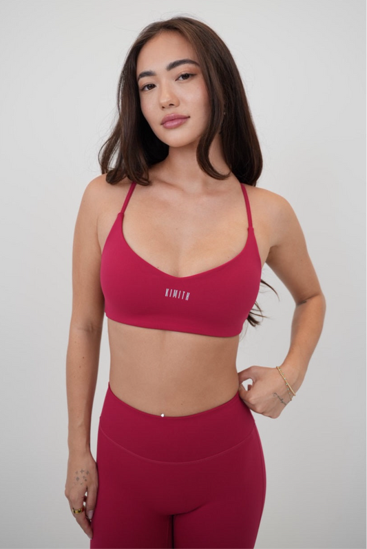 Brassière de Sport Rouge Je Vis dans le Luxe