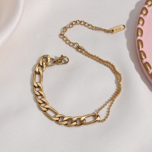 Adjustable Bracelet | 18K Vintage Gold Plated Stainless Steel, Hypoallergenic 0