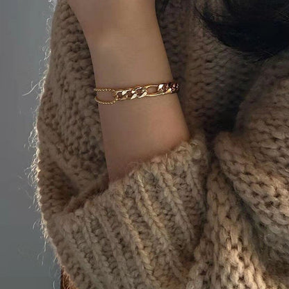 Adjustable Bracelet | 18K Vintage Gold Plated Stainless Steel, Hypoallergenic 1
