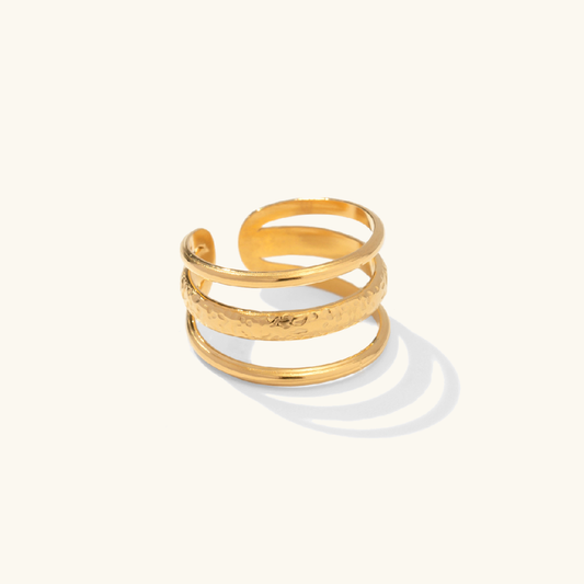 Adjustable Gold Ring | Ethically Sourced Stainless Steel-Plated 18k Gold 0