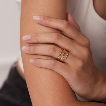 Adjustable Gold Ring | Ethically Sourced Stainless Steel-Plated 18k Gold 1