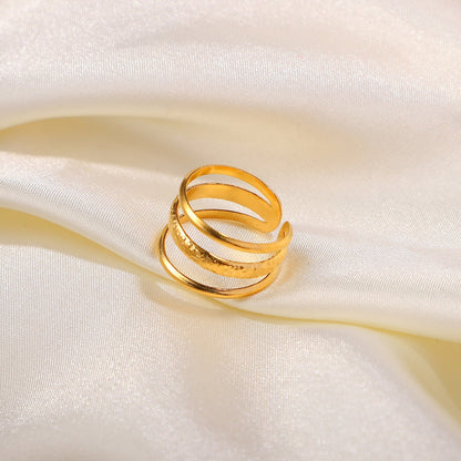 Adjustable Gold Ring | Ethically Sourced Stainless Steel-Plated 18k Gold 5