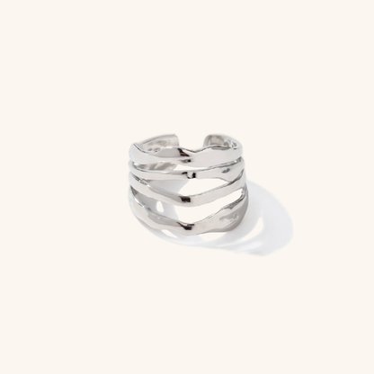 Adjustable Open-Ended Gold Ring | High-Quality Stainless Steel with 18k Gold Plating 3