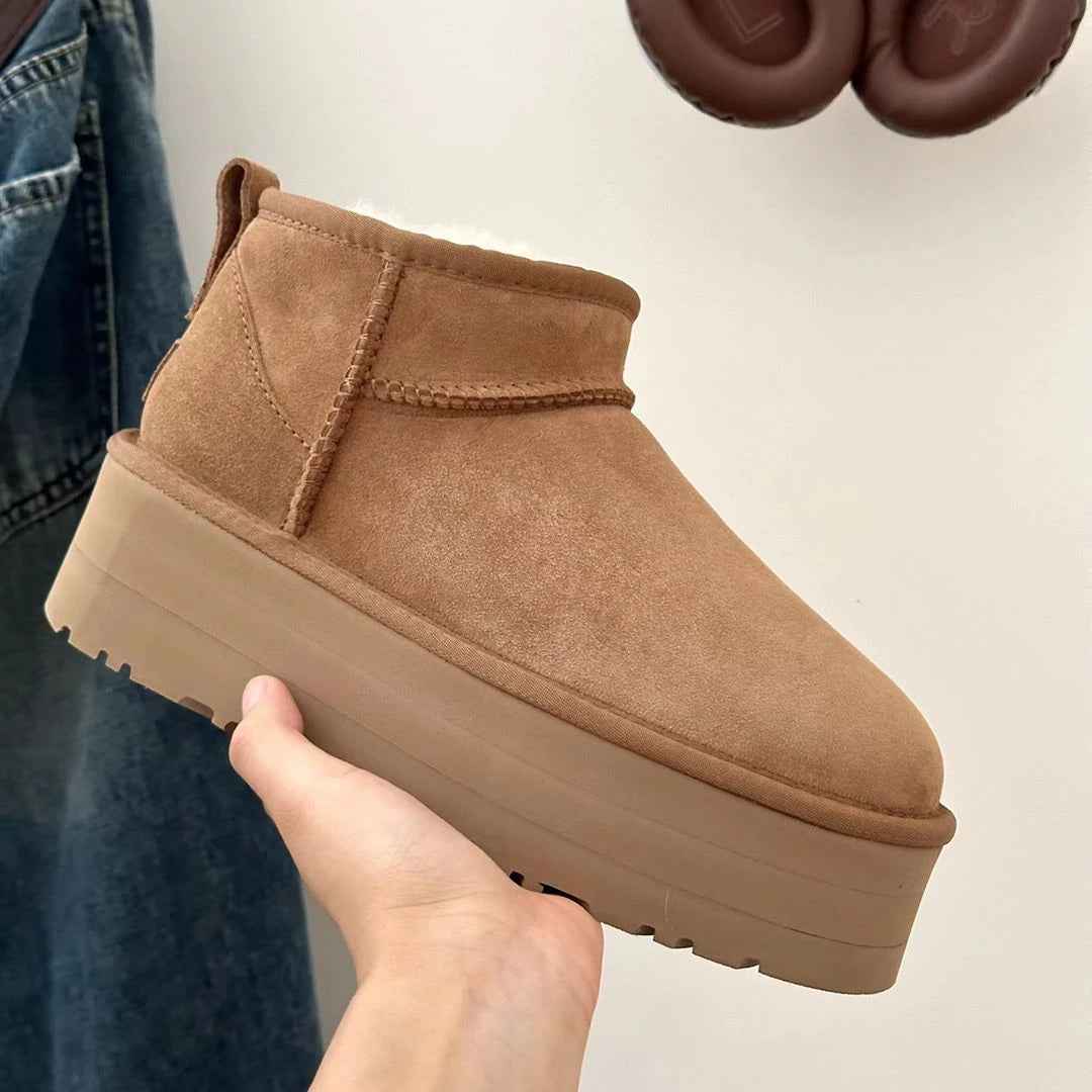 Ankle Boots for Women | Cozy Platform Booties with Warm Fur Lining 0