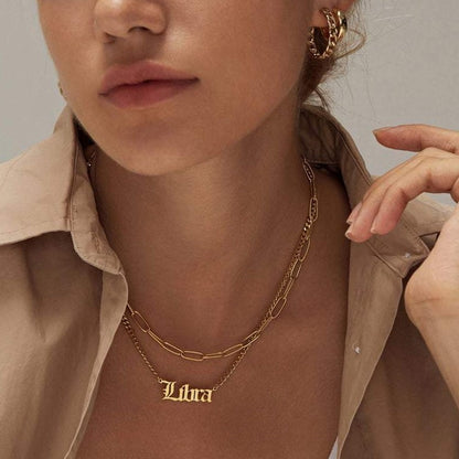 Astro Zodiac Necklace | 18K Gold/Silver Plated Stainless Steel 3