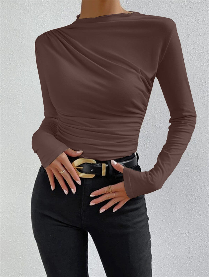 Asymmetric Draped Long Sleeve Shirt 3