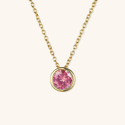 Birthstone Necklace | Gold Pendant with Sparkling Gemstone 10