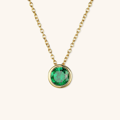 Birthstone Necklace | Gold Pendant with Sparkling Gemstone 11