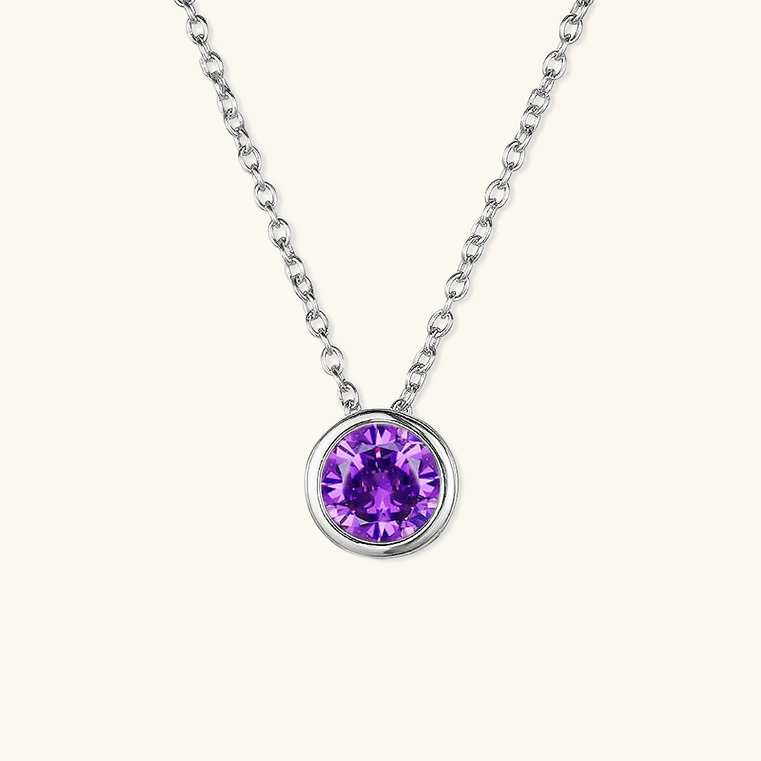 Birthstone Necklace | Gold Pendant with Sparkling Gemstone 12
