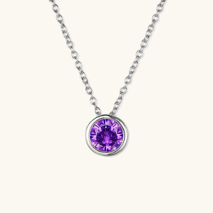 Birthstone Necklace | Gold Pendant with Sparkling Gemstone 12