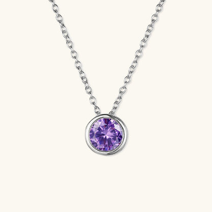 Birthstone Necklace | Gold Pendant with Sparkling Gemstone 14