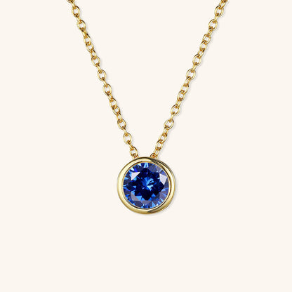 Birthstone Necklace | Gold Pendant with Sparkling Gemstone 19