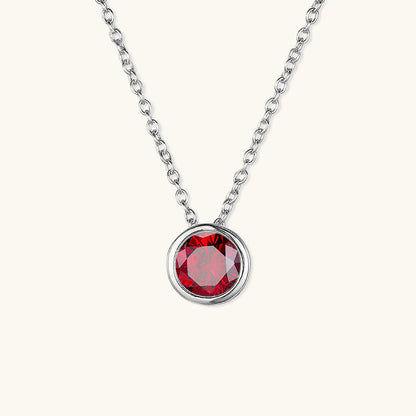 Birthstone Necklace | Gold Pendant with Sparkling Gemstone 25