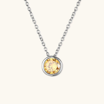 Birthstone Necklace | Gold Pendant with Sparkling Gemstone 27