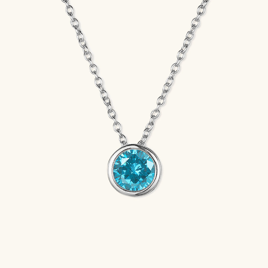 Birthstone Necklace | Gold Pendant with Sparkling Gemstone 9