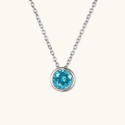 Birthstone Necklace | Gold Pendant with Sparkling Gemstone 9
