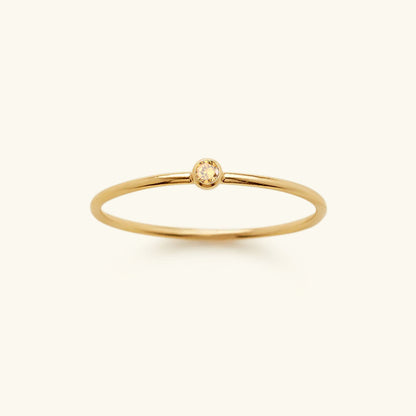 Birthstone Stacker Ring | Elegant 14k Gold-Plated Design 10