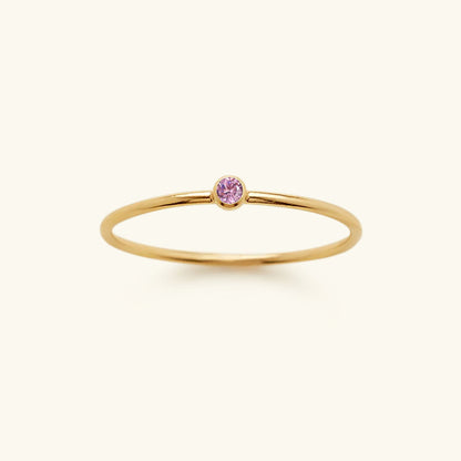 Birthstone Stacker Ring | Elegant 14k Gold-Plated Design 12