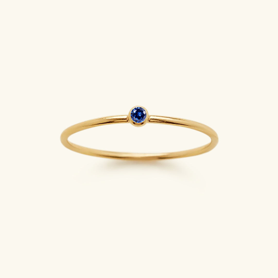 Birthstone Stacker Ring | Elegant 14k Gold-Plated Design 6
