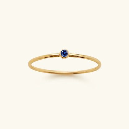 Birthstone Stacker Ring | Elegant 14k Gold-Plated Design 6