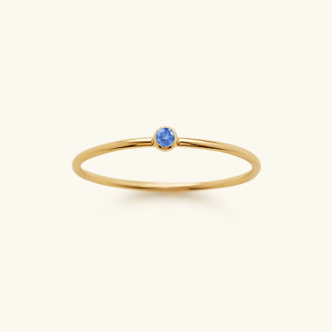 Birthstone Stacker Ring | Elegant 14k Gold-Plated Design 8