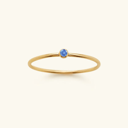 Birthstone Stacker Ring | Elegant 14k Gold-Plated Design 8