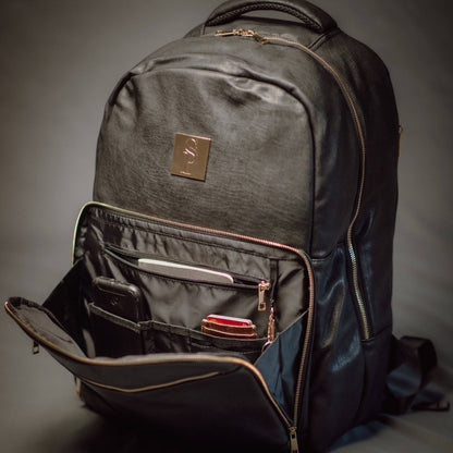 Sac de tous les jours XL en cuir noir