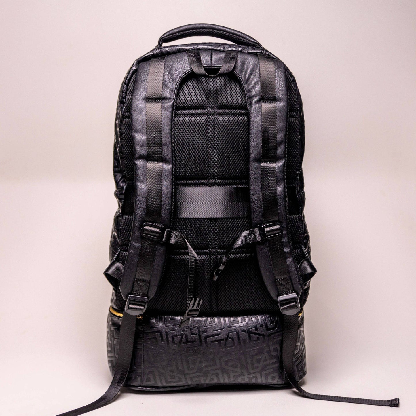 Zwarte monogram leren gepatenteerde handbagage rugzak (Slechts 150 gemaakt)