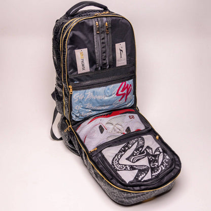 Zwarte monogram leren gepatenteerde handbagage rugzak (Slechts 150 gemaakt)
