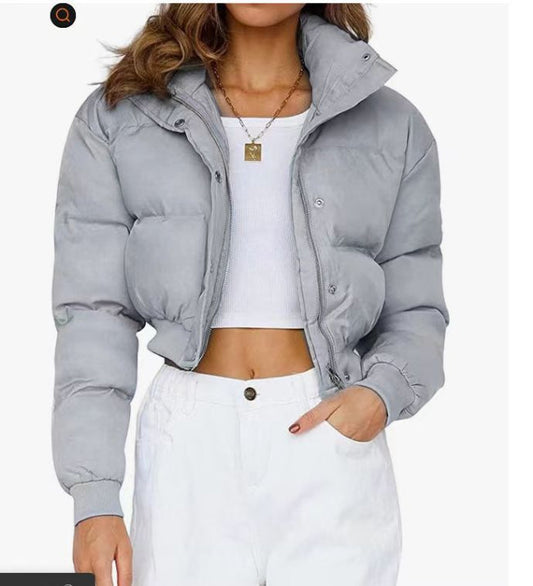 Black Puffer Jacket Women | Short Hooded Design for Winter Warmth 0