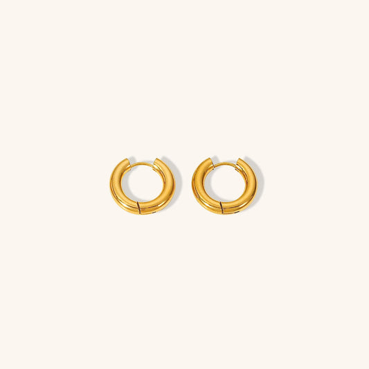 Bold Round Hoops | Ethically Sourced 18k Gold-Plated Stainless Steel 0