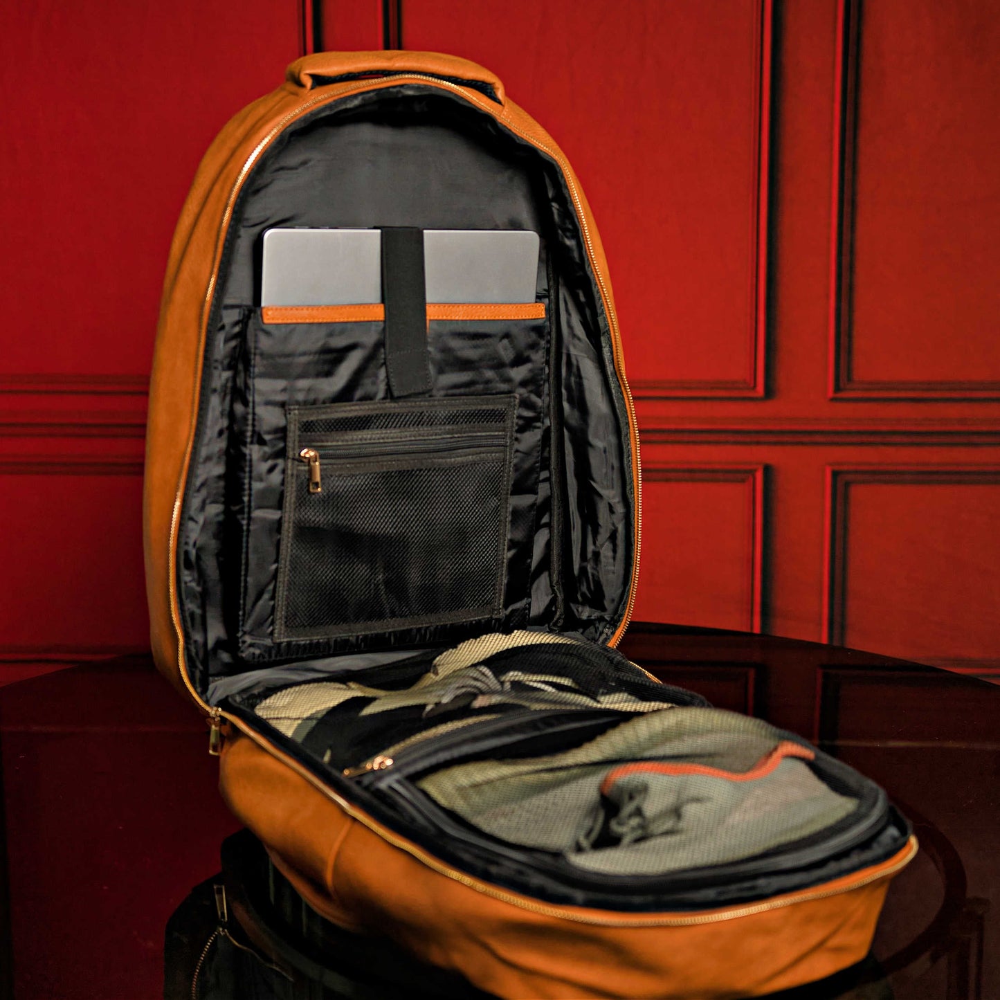 Ensemble de bagages cabine à roulettes en cuir marron